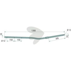 Venstredreid pinnarm 12662, for å sikre stabilitet.