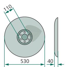 Glideskive 14472, konstruert og designet for holdbarhet i høstarbeid.