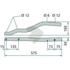 Venstre pinnarm, perfekt komponent for traktorer og landbruksmaskiner.