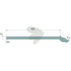 Kraftig Pinnarm 16566, ideell for traktorer og anleggsmaskiner.