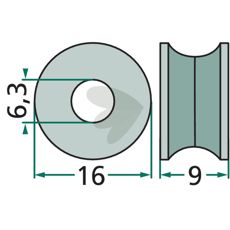 Nålerulle modell 0326020000, ideell for optimalisert funksjon og holdbarhet.