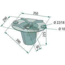 Kraftig platemodell 34679, ideell for krevende jordbearbeidingsoppgaver.