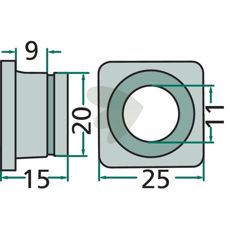Garnøyle for å enkelt feste garn i ulike maskiner og utstyr.
