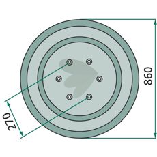 Holdbar glideplate 300170, ideell for ulike landbruksmaskiner og applikasjoner.