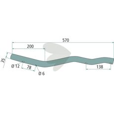 Pinnearm venstre 60049, en nødvendig del for dyptgående arbeid.