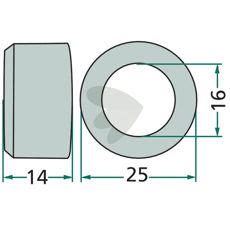 Avstandsbuss for 99.03-13.5, viktig for styring og stabilitet.