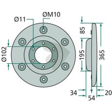 Støttallerken 6228357, en viktig komponent for traktorer.
