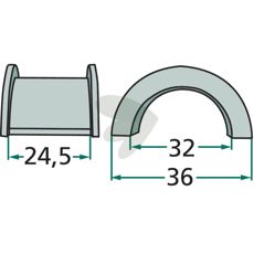 Kragebushing halv for optimal funksjon og holdbarhet i landbruksutstyr.