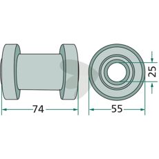 Hjulnav 1.1043.042.540.00, sikrer optimal hjulrotasjon.