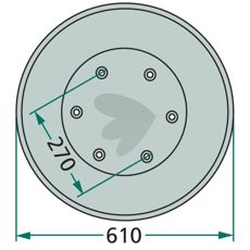 Glideskål 1.1018.010.103.00, ideell for jordbearbeiding og består av holdbart materiale.