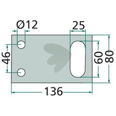 Plate 1.1504.010.110.00, optimal for maskiner innen landbruk.