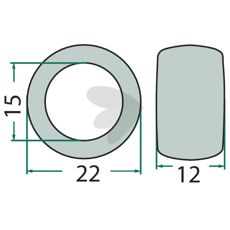 Kulering for drivbolt, nødvendig for sikker montering av maskindeler.