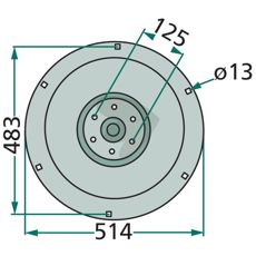 Støtteplate 6586949, gir stabilitet for landbruksmaskiner.