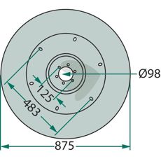 Glideplate 6588641, optimalisert for beste resultat i jordbearbeiding.