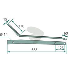 Pinneholder 673610, optimal for bruk i landbruksmaskiner.