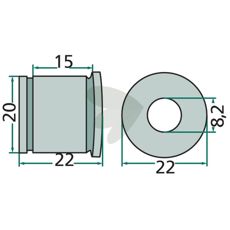 Skjærebøssing av høyeste kvalitet, perfekt for landbruk og entreprenørmaskiner.