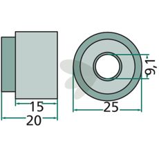 Holdbar skjærebøssing for effektiv drift av traktorer og landbruksmaskiner.