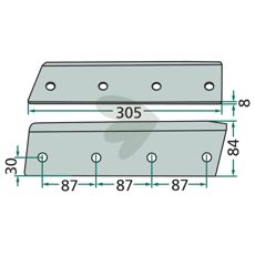 Kniv 0982200900, gir utmerket skjæreevne for jordbruksutstyr.