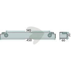 Glideskinne stempel 1110160207, sikrer jevn bevegelse i arbeidsmaskiner.