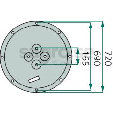 1119560 støttetallerken, designet for holdbarhet og effektivitet.