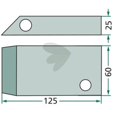 Glideskinne stempel 1121160701, designet for å tåle tyngre vekt og belastning.