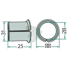 Foring for svingarm, avgjørende for korrekt funksjon på maskiner.