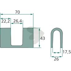 Pinneholder modell 139535.3, essensiell for styrke og stabilitet.