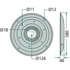 Glidtallerken 140507, perfekt for profesjonell bruk innen landbruk og skogbruk.