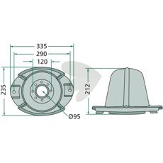 Skrukoblingsplate, utformet for å passe mange maskiner.