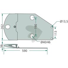 Sko 150047.3, ideell for å optimalisere trekkraft i landbruksmaskiner.
