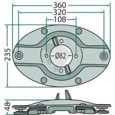 Hurtigkoblingsplate, ideell for jordbruk og feltarbeid.