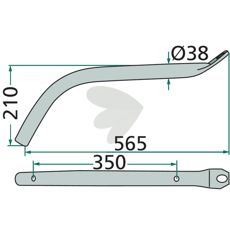 Pinnarm for Krone, artikkelnummer 153064.5, pålitelig og holdbar reservedel.