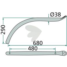 Pinnarm Krone W 5.50/4x7, perfekt for Krone-maskiner.