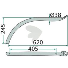 Pinnarm for Krone, artikkelnummer 155001.0, perfekt for reparasjon av maskiner.