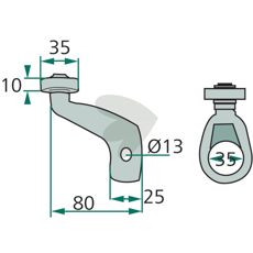 Støtterull VF16606306, holdbar og pålitelig for ulike maskiner.