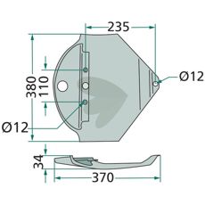 Glidesko VN19413456, landbruksredskap for effektiv bruk i jordbruk.