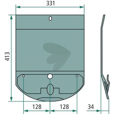 Holdbart slepesko 1185710 for traktorer og landbruk, optimalt for jordbearbeiding.
