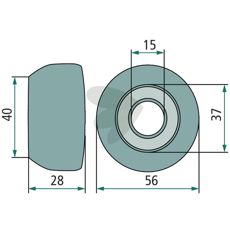 Løpehjul 00401908, perfekt for å vedlikeholde og reparere tunge maskiner.