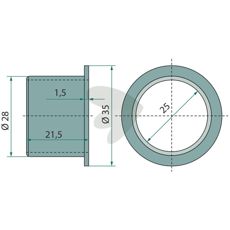 Glidelager med krage 00410550, perfekt for traktorer og landbruksmaskiner.
