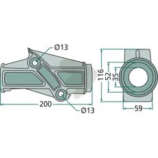 Komplett lagerør med lagerbøsninger for enkel installasjon.