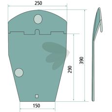Slitesko KT5512500086, en pålitelig del for traktorer og landbruksmaskiner.