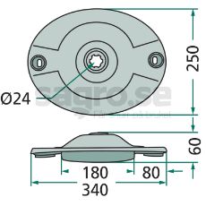 Høykvalitets tallerken 56450110 for jordbruksutstyr og maskiner.