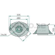 Hatt og rydder tallerken, ideell for tunge landbruksmaskiner.
