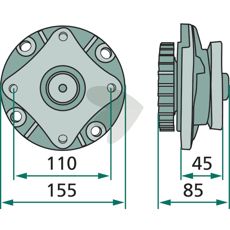 Komplett lagerhus -56803940 for ulike maskiner.