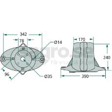 Effektiv skål 56805510, perfekt for traktorer og agrar anvendelser.