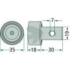 Løperulle komplett med aksel, perfekt for å forbedre ytelsen i landbruk.