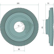 Holdbart skivehjul 57705500, designet for tøffe forhold.