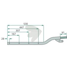 Funksjonell pinnarm 57743010, perfekt tilpasset landbruksapplikasjoner.