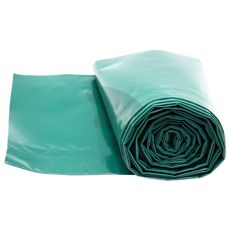 Mørkegrønn beskyttelsespresenning, ideell for å beskytte og bevare utstyr utendørs.