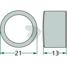 Løperulle 58568100, tilpasset for bruk i bygg- og landbruksmaskiner.